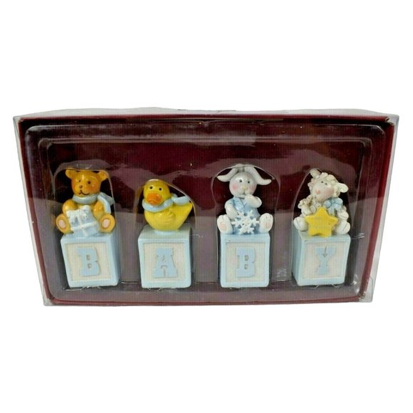 St. Nicholas Square Baby Block Set 4 Piece Ceramic Block Set New - Picture 2 of 5
